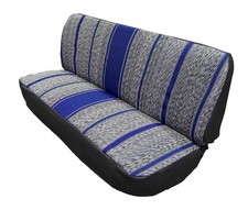 Saddle Blanket Blue Wblack Vinyl Fullsize Truck Bench Seat Cover Universal Saddle Blanket Blue Wblack Vinyl Fullsize Truck Bench Seat Cover Universal