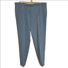 Escada Dusk Blue Mid Rise Pleated Pant In Euro Size 42 US 10