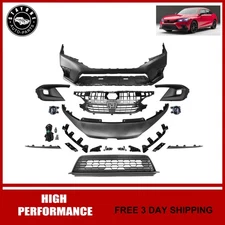 Front Bumper Cover Kit With Fog Lights For 2022 2023 2024 Honda Civic USA Built