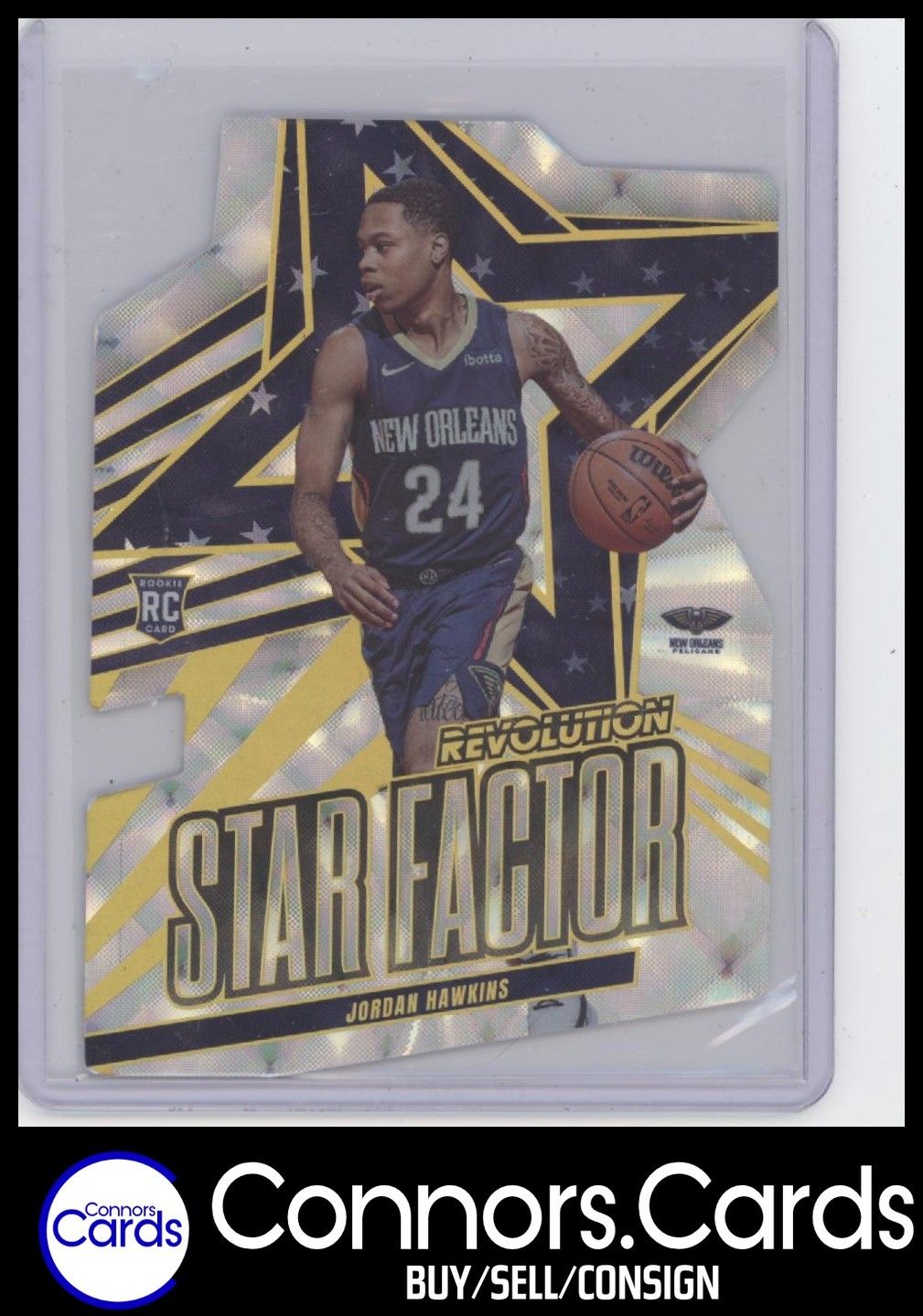 Jordan Hawkins Rookie 2023-24 Panini Revolution #14 Star Factor CASE HIT SP