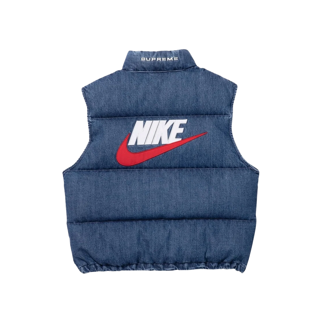 Gilet tampon en denim Supreme x Nike Indigo   24SS