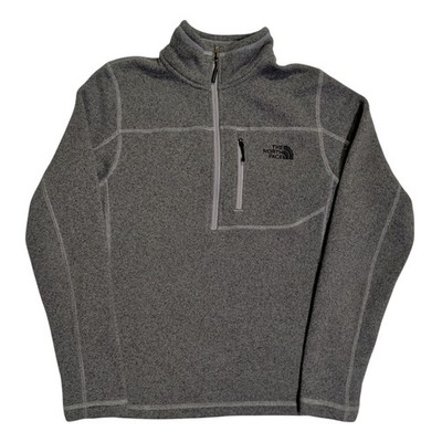 The North Face Pullover Jacket Mens Size S Quarter Zip Shirt Fleece Heather Grey