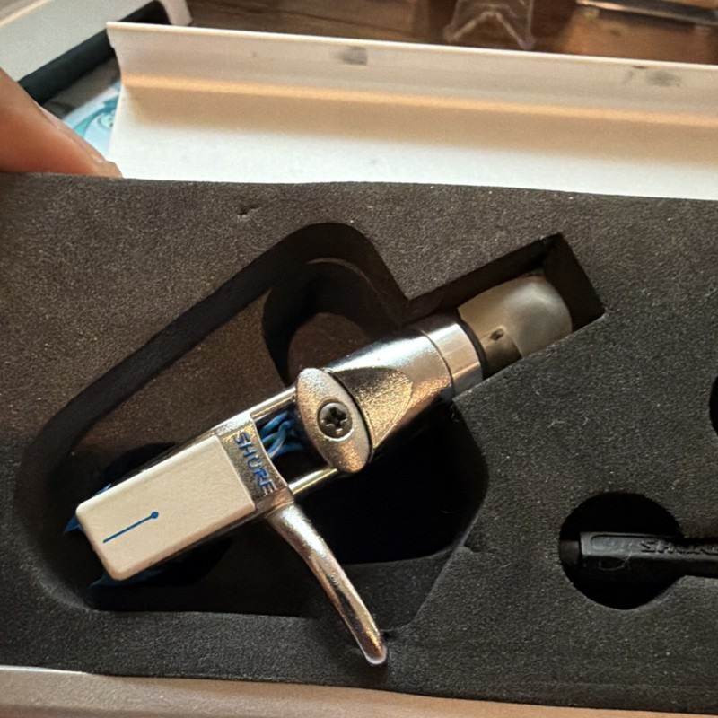 Shure WHLB Whitelabel Cartridge, Stylus & Headshell White Blue Silver Metal
