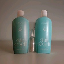 New Avon Lot of 2 Skin So Soft Original Bath Oil Jojoba 16.9 oz W/ Spray Bottle