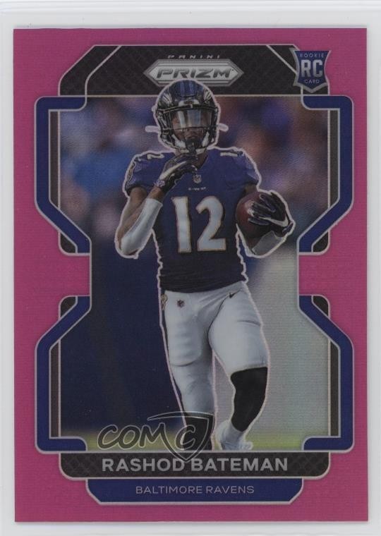 2021 Panini Prizm Rookie Pink Prizm Rashod Bateman #340 1mt4
