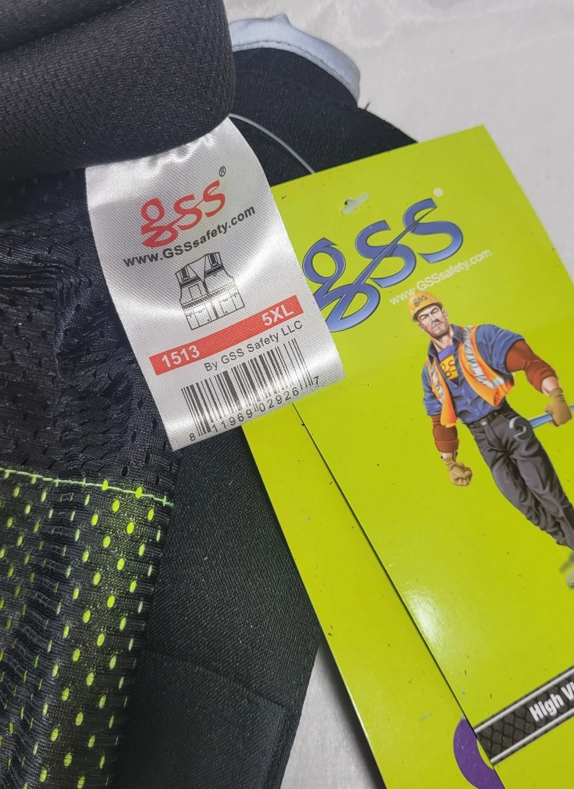 GSS Safety Ripstop High Visibility Onyx Surveyor's Vest #1513 - Size 5X image 4