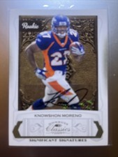 2009 Donruss Classics Significant Signatures Gold /057/150 Knowshon Moreno Auto