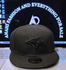 MLB-Toronto Blue Jays 59FIFTY Fitted New Era All Black Hat New