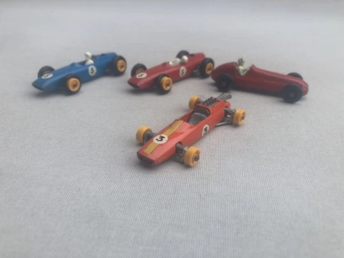 4 x Vintage Matchbox BRM Maserati Lotus Racing Cars 52a 52b 19d Red Blue Orange
