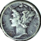 1935 S MERCURY DIME - 90% SILVER - 17.9 mm - 2.50 g - DM 103