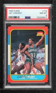 1986-87 Fleer Jay Vincent #118 PSA 8