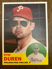 PHILADELPHIA PHILLIES: Ryne Duren Custom Modern 1963 Style Art Card