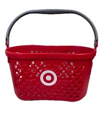 TARGET Red Shopping Basket With Handle Bullseye Logo - Full Size Nice