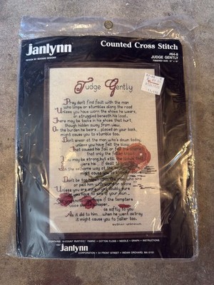 NEW Janlynn Judge Gently Counted Cross Stitch Kit #64-8