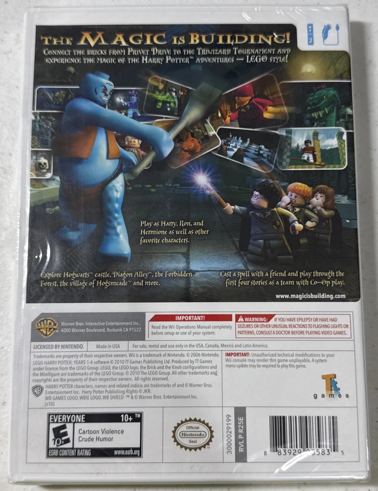 Lego Harry Potter Años 1-4 NUEVO Sellado De Fábrica Nintendo Wii Foto 2 de 2