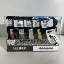 Sennelier Abstract Acrylic Paint Set - Metallics With Applicator Tips