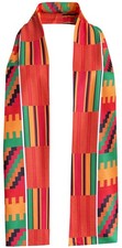 Afibi African Kente Print Stole Sash African Scarf Kente Stole Sash Unisex Kente