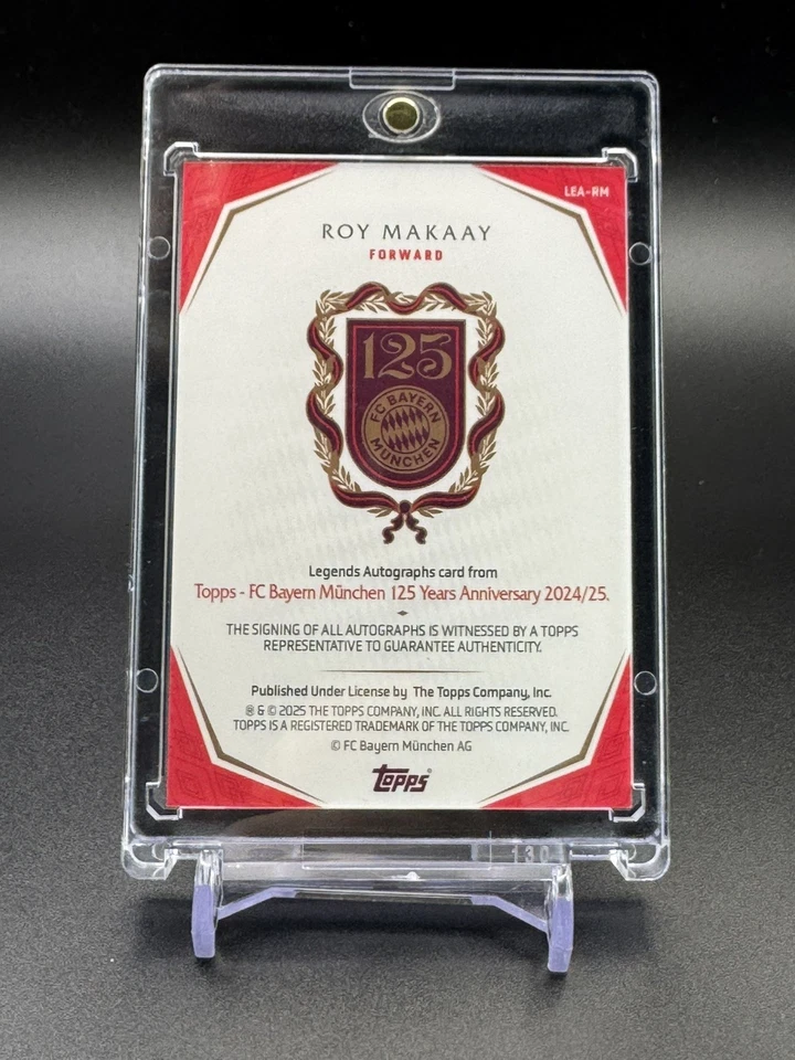 Topps Bayern Munich 125 Years Anniversary Legend On Card Roy Makaay Auto /33 - Image 3 of 3