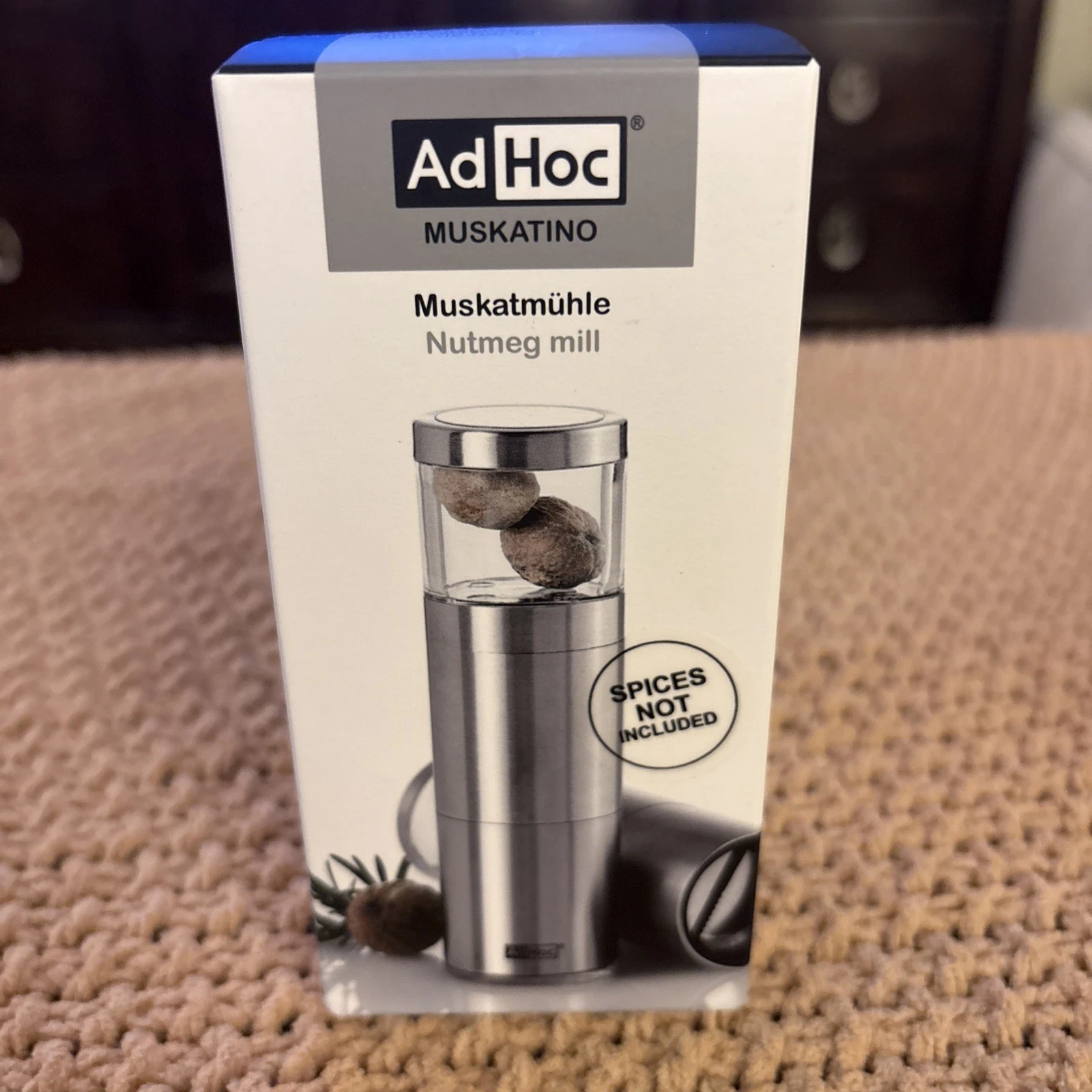 AdHoc Muskatino Nutmeg Mill Grinder New In Box