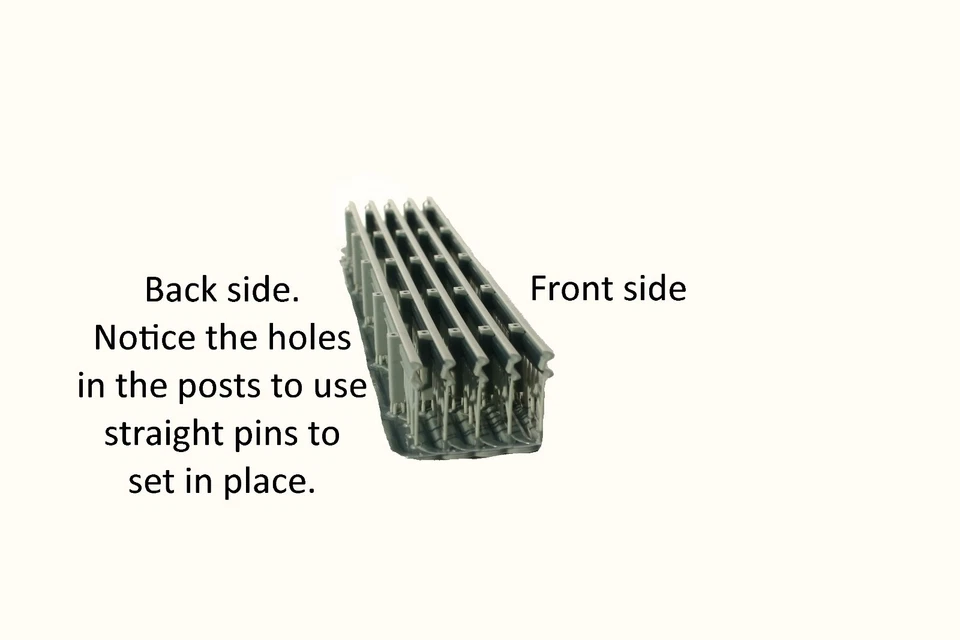 O Scale Road Guardrail 35 inches, Easy to Install (New Longer design) - Image 2 of 4