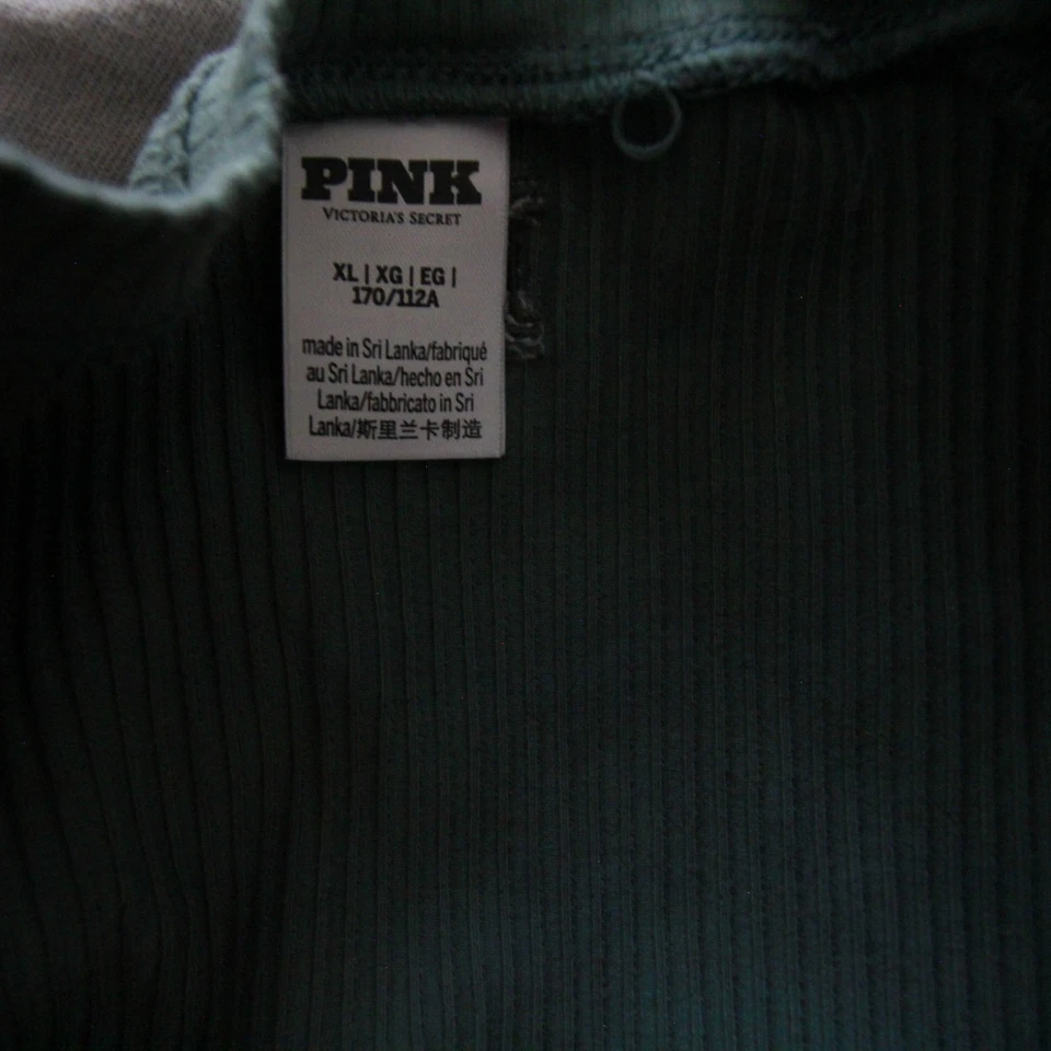 Maxi Vestido ROSA Victoria's Secret Verde Acanalado Manga Corta Bodycon Talla XL Foto 4 de 4