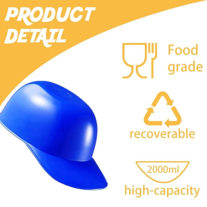 Casco de béisbol cuencos de helado conjunto de 100 con cucharas - plástico clásico mini... Foto 3 de 4