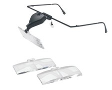 PEBARO LB820 - LED Lupenbrille, Lupenbrille mit 3 Linsen