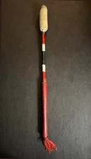 SIOUX WOOD DRUM BEATER Hand Made Buckskin Leather & Wood Native American Antique