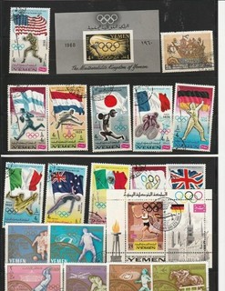 Yemen Briefmarken gestempelt Jemen Mittlerer Osten Sport Stamps Olympics