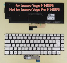 New for Lenovo Yoga 9 14IRP8 83B1 Keyboard backlit Silver Hungarian Magyar