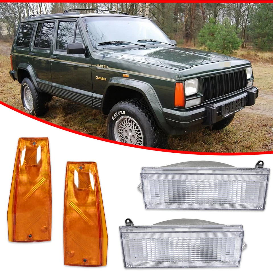 Turn Signal Light For 84-96 Jeep Cherokee Comanche Wagoneer Side Marker Front - Image 2 of 4