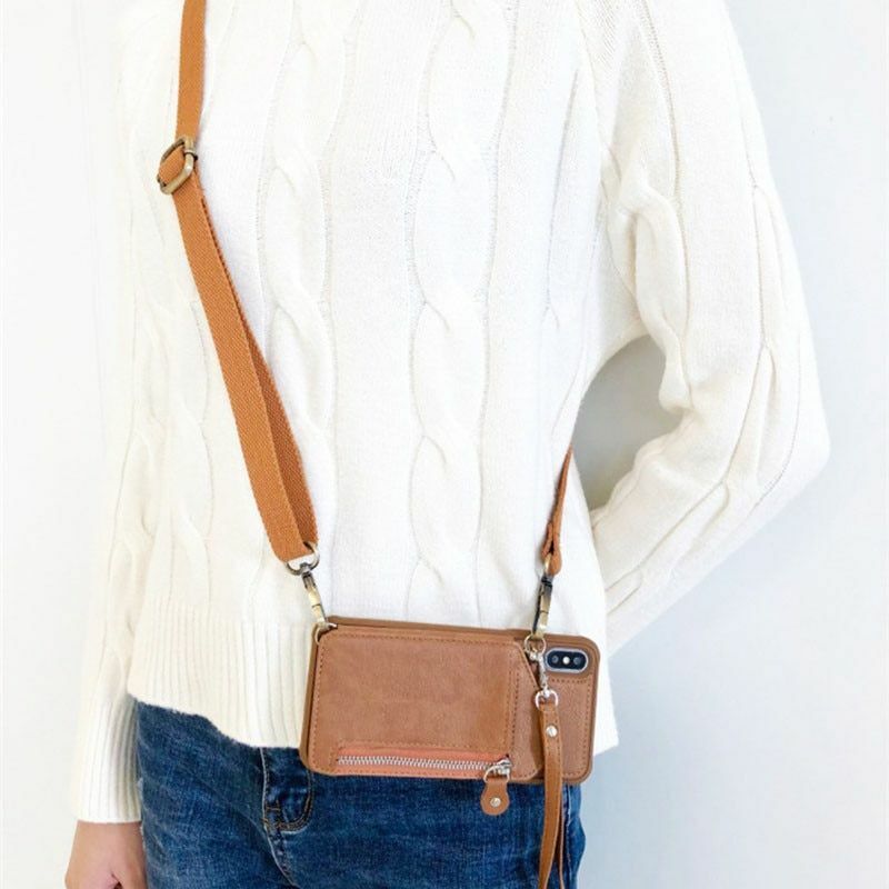 Leather Wallet Strap Crossbody Case For iPhone 7 8 6s Plus SE XR XS 11 Pro Cover eBay