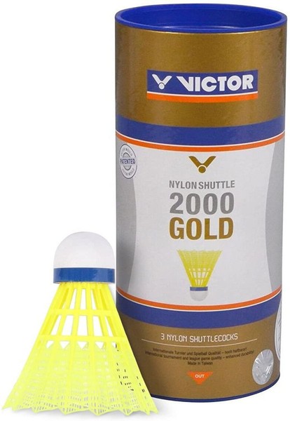 Victor 3 BadmintonbäLle Shuttle 2000 Gelb | Badmintonball Ball BäLle Federball-image