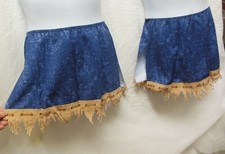 Lot of 2 skirts Dance Costume Skirts Cowgirl Indian fringed slit miniskirt