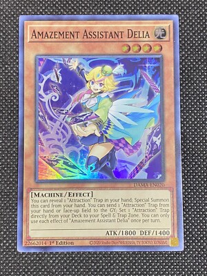 YuGiOh! - Amazement Assistant Delia DAMA-EN020 Super Rare 1st Edition Near Mint