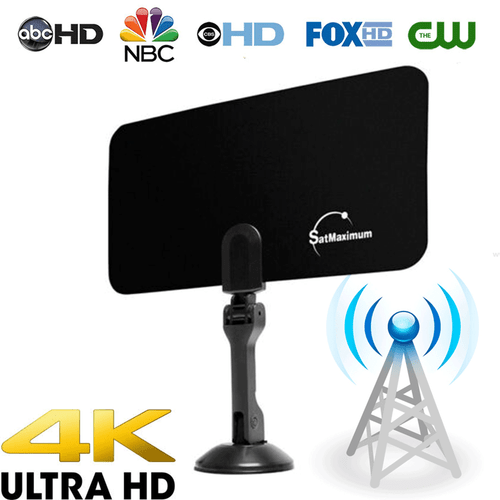 Digital Indoor VHF UHF Ultra Thin Flat TV Antenna 1080p for HDTV DTV HD Ready - Picture 1 of 3
