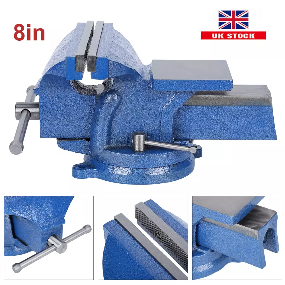 8inch Heavy Duty Table Bench Vice Workbench Anvil Swivel Base Grip