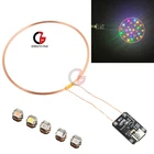 0~80mm Induction Wireless Power Supply Transmitter Coil Module + 5PCS Led Lamp