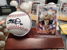 George Kontos Signed Baseball & Card With DISPLAY- MCM