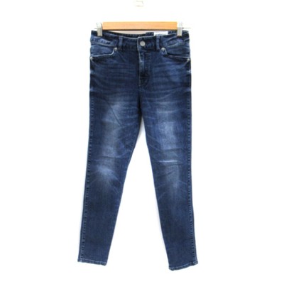 Bayflow Denim Pants Jeans Skinny Long Length Washed 24 Blue SM25 