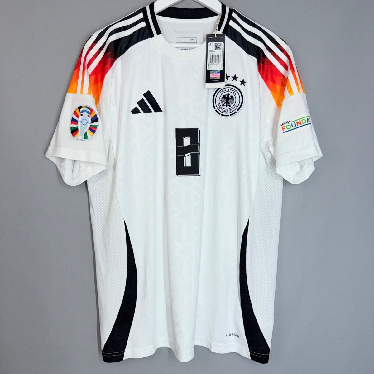 BNWT GERMANY DEUTSCHLAND 2024 HOME FOOTBALL SHIRT JERSEY #8 KROOS