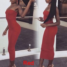 Party Dresses Womens Sexy Sleeveless Straight Long Bodycon Backless Dress Party