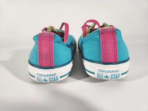 Converse All Star Turquoise Aqua Teal And Pink Unisex Mens 6 Womens 8 Sneakers - Picture 6 of 14