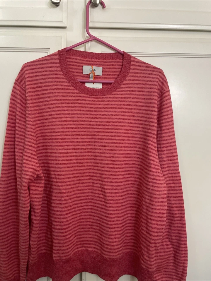 Jack Spade Judson Crewneck Sweater Heathered Red Stripe XXL - Image 2 of 4