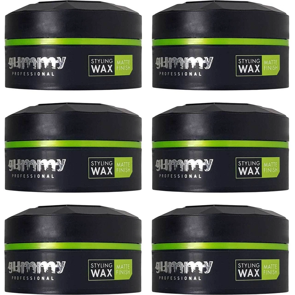 Fonex Gummy Haarwax Matte Finish & Volumen Look, (6er Pack) 150ml