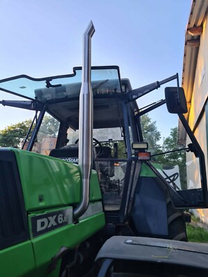 Silencer/exhaust for Deutz DX 6.61 and others made of stainless steel V2A