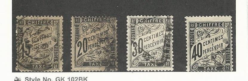 Frankreich, Briefmarke, #J17-J20 Gebraucht, 1882 Versand Due Nowy nowy