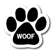 Woof Pawprint Car Magnet By Magnet Me Up 5" Paw Print Auto Truck Decal Magnet