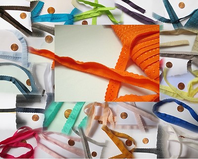 2m elastisches Falzgummi Bogenkante 22/11mm in über 30 Farben!