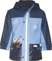 Playshoes Baby Boy's Rain Coat With Fleece Lining Blue Playshoes Baby Boy's Rain Coat With Fleece Lining Blue